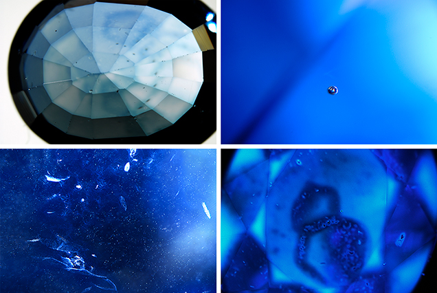 Photos of synthetic sapphire