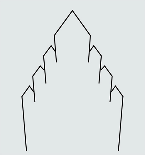 Diagram of an “artichoke” quartz crystal cross-section