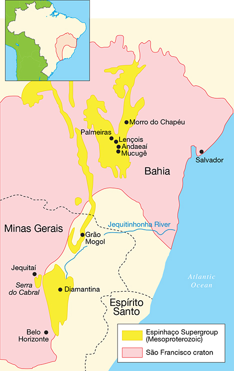 Map of the São Francisco craton