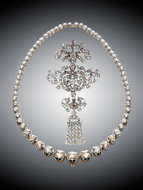 Brazilian diamond necklace from the Danish crown jewels