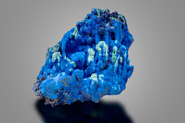 An azurite mineral specimen from Bisbee, Arizona.