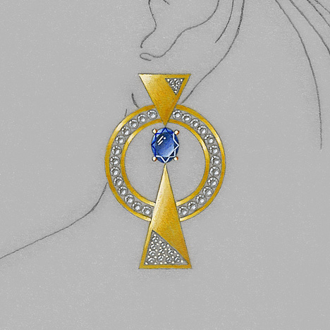 Meghan Simmons won the 2021 Gianmaria Buccellati Foundation Award for Excellence in Jewelry Design with this earring design.