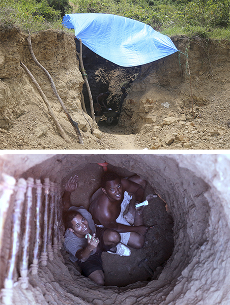 Mining amber in the Dominican Republic