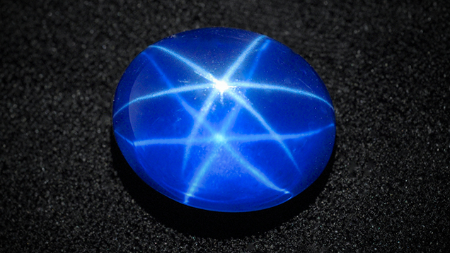 star synthetic sapphire cabochon