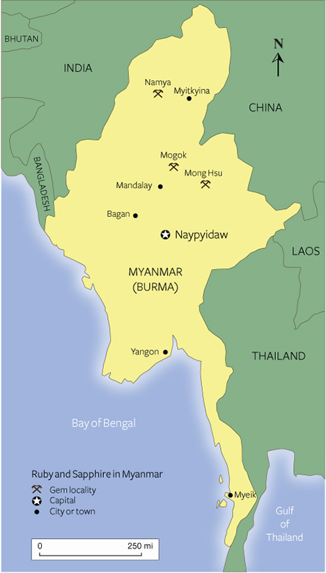 Mining areas in northern Myanmar.