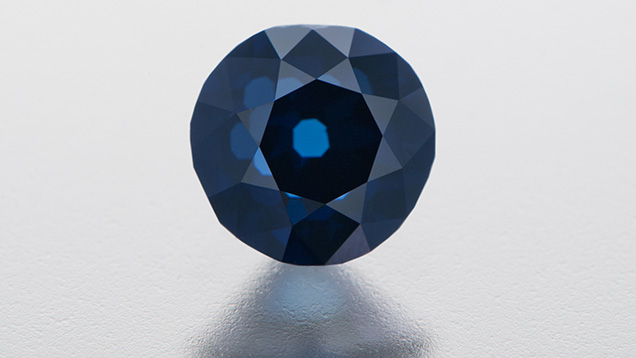 The examined Fancy Intense blue diamond