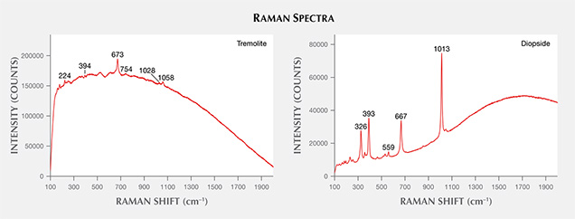 Raman spectra of bead