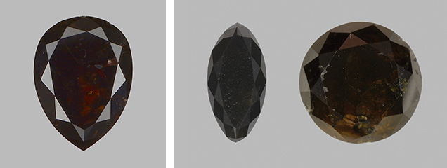 Fancy black pear-shaped diamond.