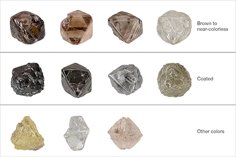 Representative colors of Diavik rough diamonds