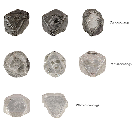 Fibrous coatings on Diavik diamonds