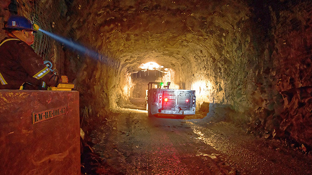 Haulage tunnel at Diavik