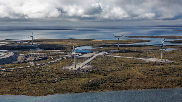 Wind farm at Diavik