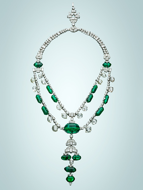 Maharaja of Indore emerald necklace