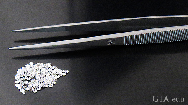 CVD synthetic diamond melee.