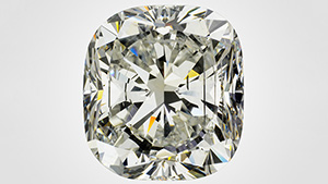 This 15.32 ct cushion modified brilliant is the largest HPHT synthetic diamond graded by GIA.