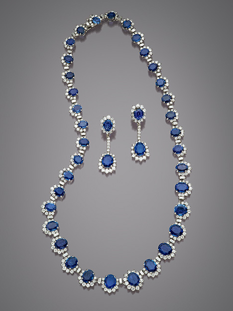 Suite containing over 36 carats of Yogo sapphire