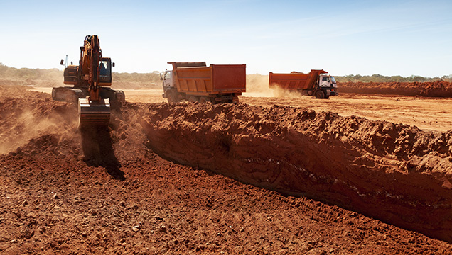 Large-scale mining in the Mugloto area of Mozambique