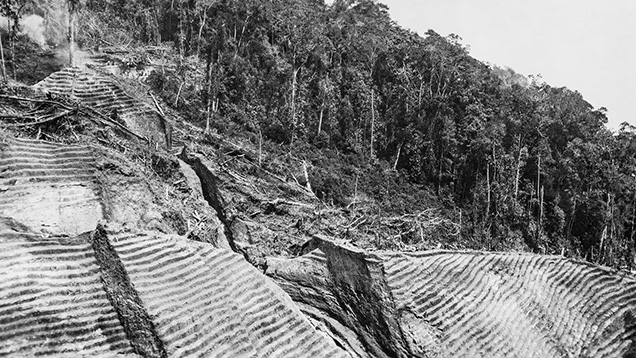 Step-mining operations at Chivor in the 1920s 