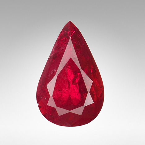 Flux-grown synthetic ruby.