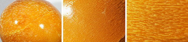 Various flame structure patterns on the pearl’s surface.