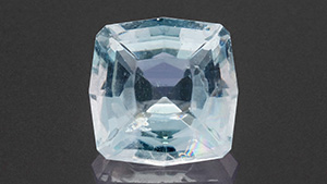 A rare and very fragile 3.09 ct brucite. Photo by Annie Haynes.