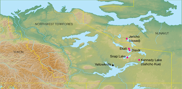 Map of northern Canada