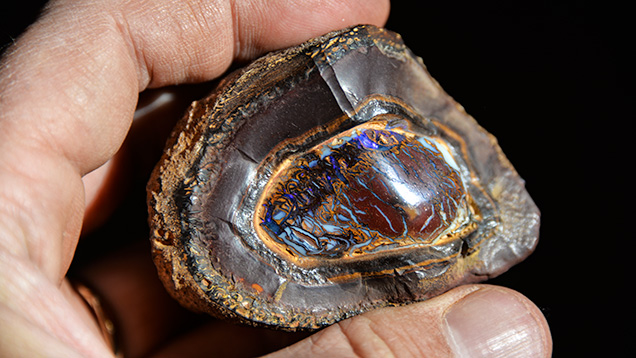 Ironstone concretion containing precious opal