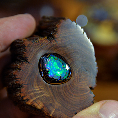 Opal in an ironstone concretion