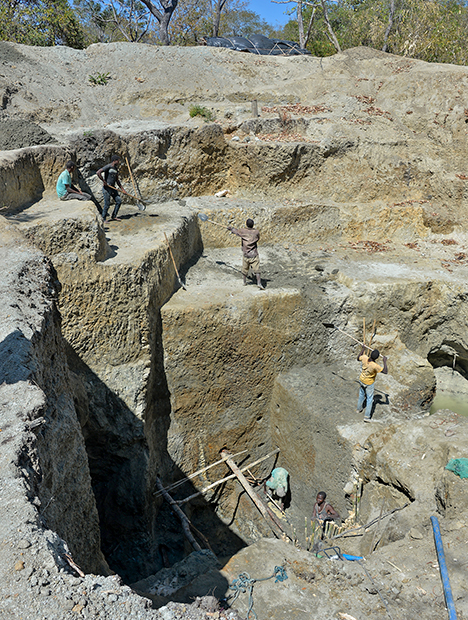 Metals of Africa artisanal mining pit.