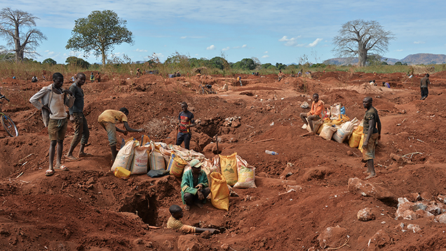 Ocua tourmaline mining area.