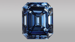 10.08 ct HPHT synthetic diamond with color equivalent to Fancy Deep blue