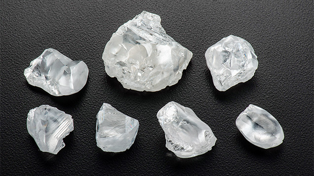 Rough CLIPPIR diamonds