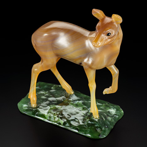 Paul Dreher carving of a doe