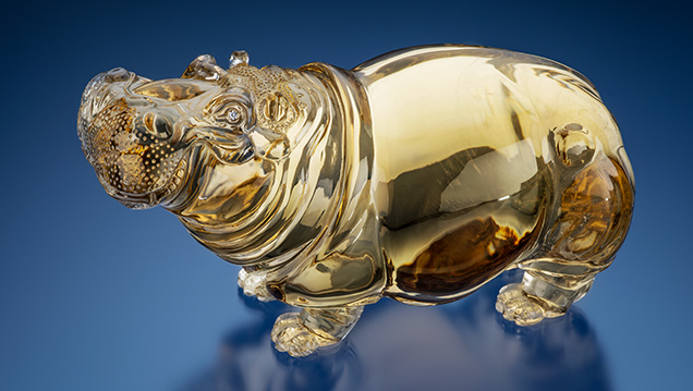 Patrick Dreher hippopotamus in citrine