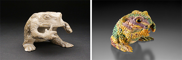 Faberge, plaster, model, Gerd, Dreher, multicolored, jasper, toad