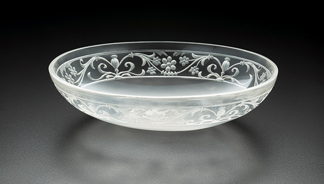 Rock crystal quartz bowl by Hermann Dreher, ca. 1910