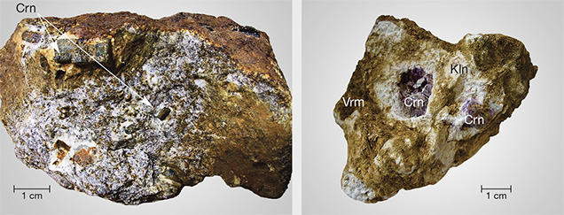 Sample of corundum-bearing gneiss from Co Man outcrop