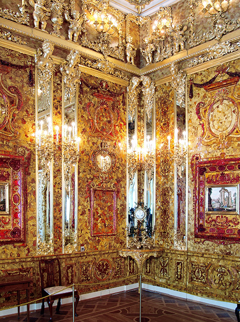 Detail of the reconstructed Amber Room