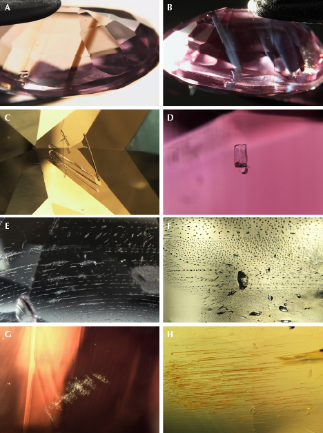 Inclusions in Sri Lankan alexandrite