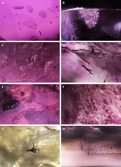 Inclusions in Russian alexandrite