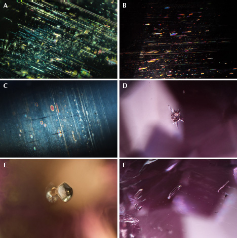 Inclusions in Indian alexandrite