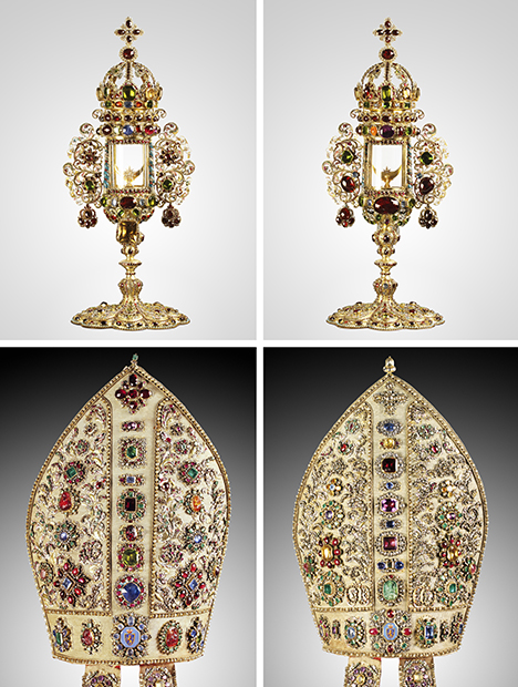 Monstrance and miter from the Archbishops and Prince-Electors of Trier