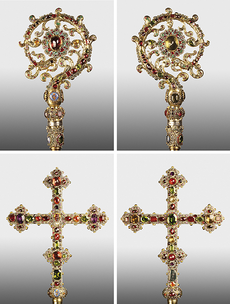 Crosier and processional cross from the Archbishops and Prince-Electors of Trier