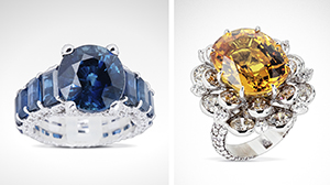 High-quality sapphires from southern Vietnam set in rings
