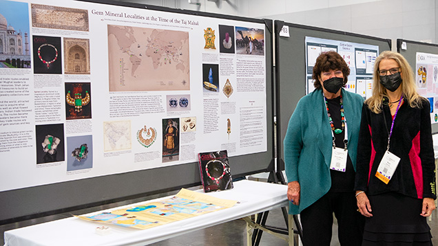 Poster highlighting gem sources used in seventeenth-century Indian jewelry.