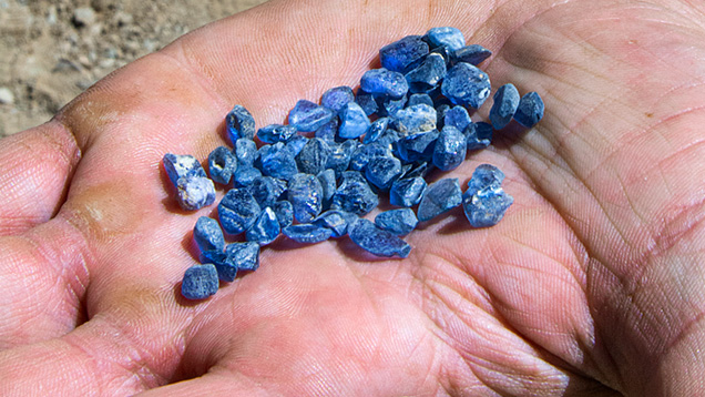 Cornflower blue Montana sapphires from Yogo.
