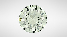 A 2.42 ct green diamond treated by radioactive salts.