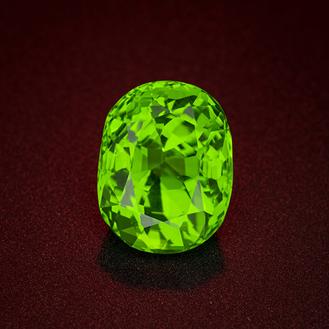 17.69 ct oval-cut peridot from the Bernard-Myo area of Mogok