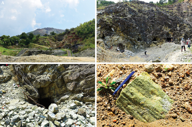 Photos from the Pyaung-Gaung peridot deposit