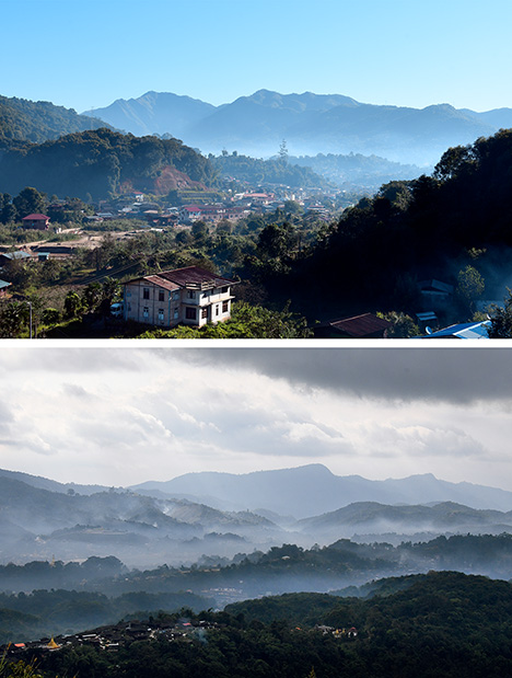 Mogok Valley just after sunrise